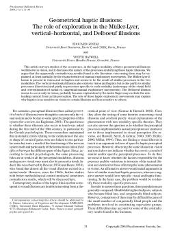 Geometrical haptic illusions: The role of exploration in the Muller