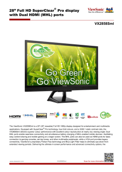 The ViewSonic VX2858Sml is a 28" (28" viewable) Full HD 1080p