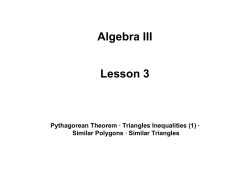 Algebra III Lesson 3