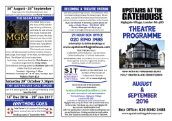 Camden Fringe 2016 - Upstairs At The Gatehouse