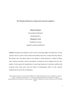The Meaning of Democracy among Latin American