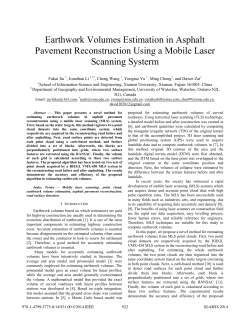 earthwork volumes estimation in asphalt pavement reconstruction