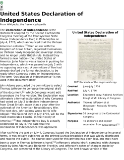 United States Declaration of Independence