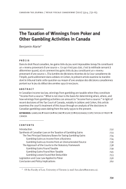 Gambling Gains as Income from an Unenumerated Source