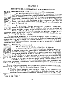 chapter 9 ,promotions-reservations and concessions