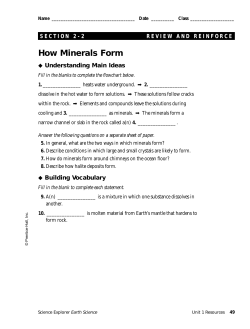 How Minerals Form
