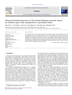 Enhanced chemiluminescence of the luminol-hydrogen