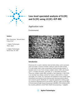 Low-level speciated analysis of Cr(III) and Cr(VI) using LC