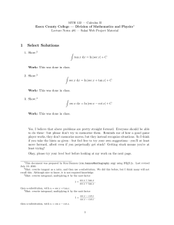 1 Select Solutions - Essex County College
