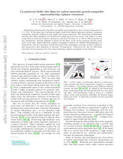 Co-sputtered MoRe thin films for carbon nanotube growth
