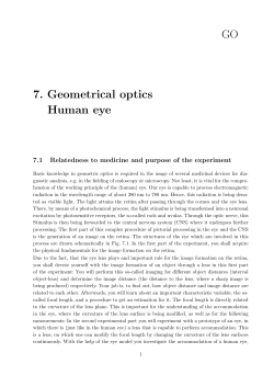 7. Geometrical optics Human eye GO