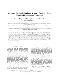 Optimum Design of Aluminum Beverage Can Ends