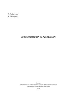armenophobia in azerbaijan - Ministry of Foreign Affairs of the