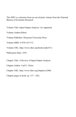A Review of Input-Output Analysis