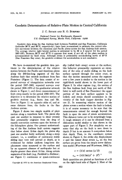 Geodetic Determination of Relative Plate Motion in Central California