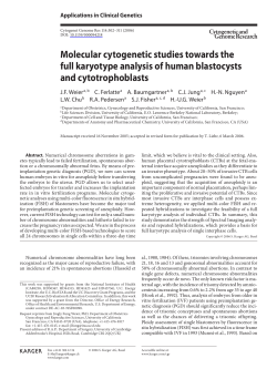 Molecular cytogenetic studies towards the full karyotype analysis of