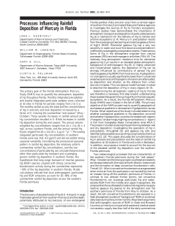 Processes Influencing Rainfall Deposition of Mercury in Florida