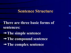 The compound sentence - Pages