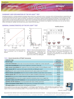 Simoa NF-light Advantage Data Sheet