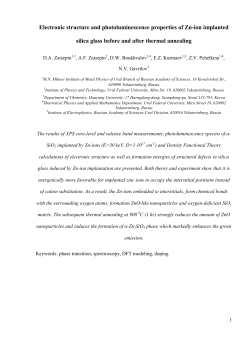 Electronic structure and photoluminescence properties of Zn