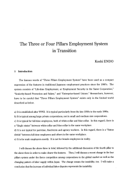 The Three or Four Pillars Employment System in Transition