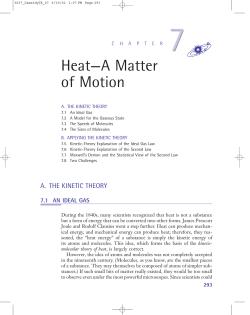 Heat&mdash;A Matter of Motion