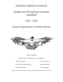 Student Handbook - Peabody Public Schools