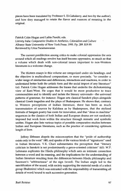 Literary India: Comparative Studies in Aesthetics, Colonialism and