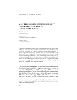 Multiple roles for source credibility under high elaboration
