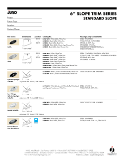6&rdquo; SLOPE TRIM SERIES - Mayer Electric Supply