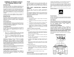 Summary of Pennsylvania`s ATV Law