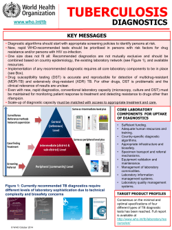 Factsheet on TB diagnostics