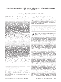 Risk Factors Associated With Latent Tuberculosis