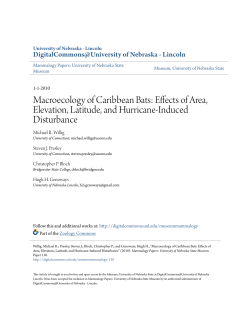 Macroecology of Caribbean Bats: Effects of Area, Elevation, Latitude