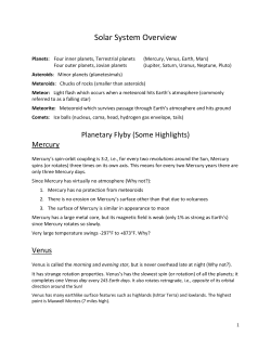 Solar System Overview