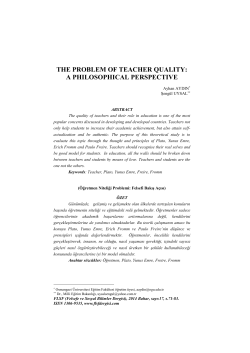 the problem of teacher quality: a philosophical perspective