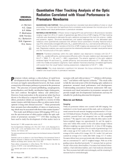 Quantitative Fiber Tracking Analysis of the Optic Radiation