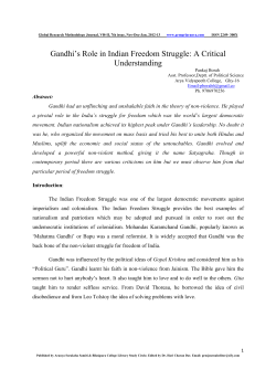 Gandhi`s Role in Indian Freedom Struggle