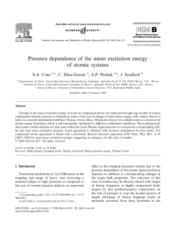 Pressure dependence of the mean excitation energy of atomic systems