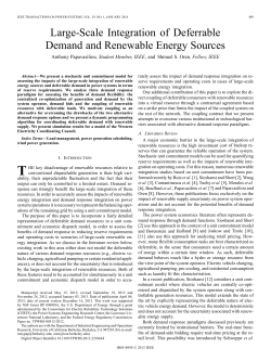 Large-Scale Integration of Deferrable Demand and Renewable
