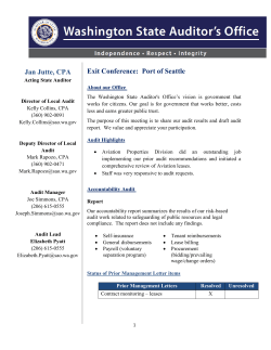 Exit Conference Template - Local Govt