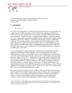 Missile Defense Systems in Europe