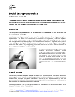 Social Entrepreneurship