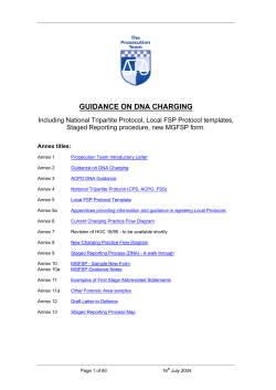 GUIDANCE ON DNA CHARGING - The Crown Prosecution Service