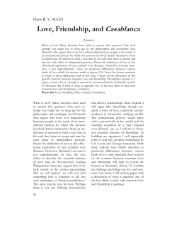 Love, Friendship, and Casablanca