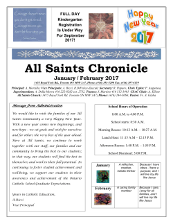 All Saints Chronicle