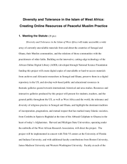 Diversity and Tolerance in the Islam of West Africa