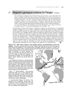 i5 Wegener`s geological evidence for Pangea - e