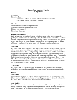 Lesson Plan&mdash;Juaninco Pececito