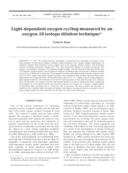 Light-dependent oxygen cycling measured by an oxygen